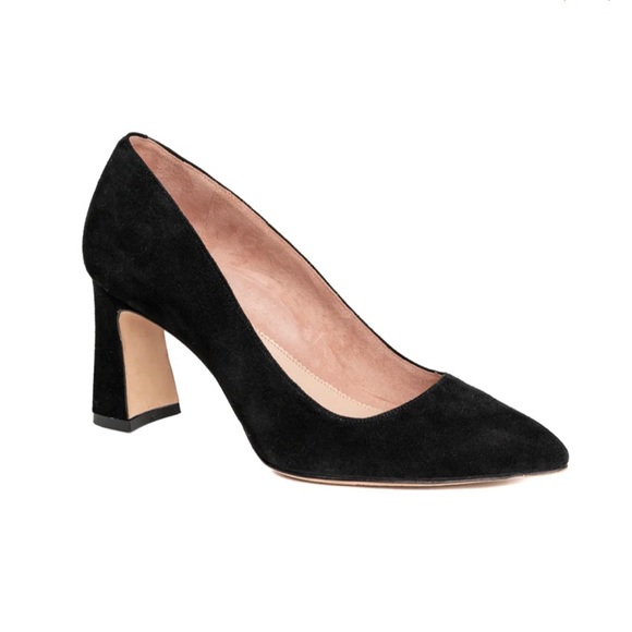 Ally Black Suede Block Heel Pumps **FREE SHIPPING** - Picture 2 of 13